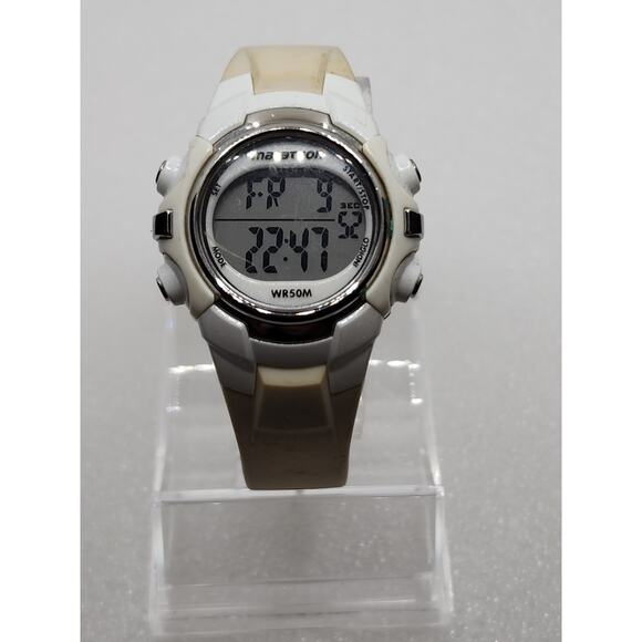 Marathon Timex Eggshell Ice Cream Ivory White Gym Sports Indiglo Watch T5K806 - Picture 1 of 5